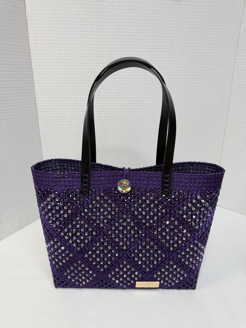 Pamela Austrian Crystal Signature Button Tote Bag