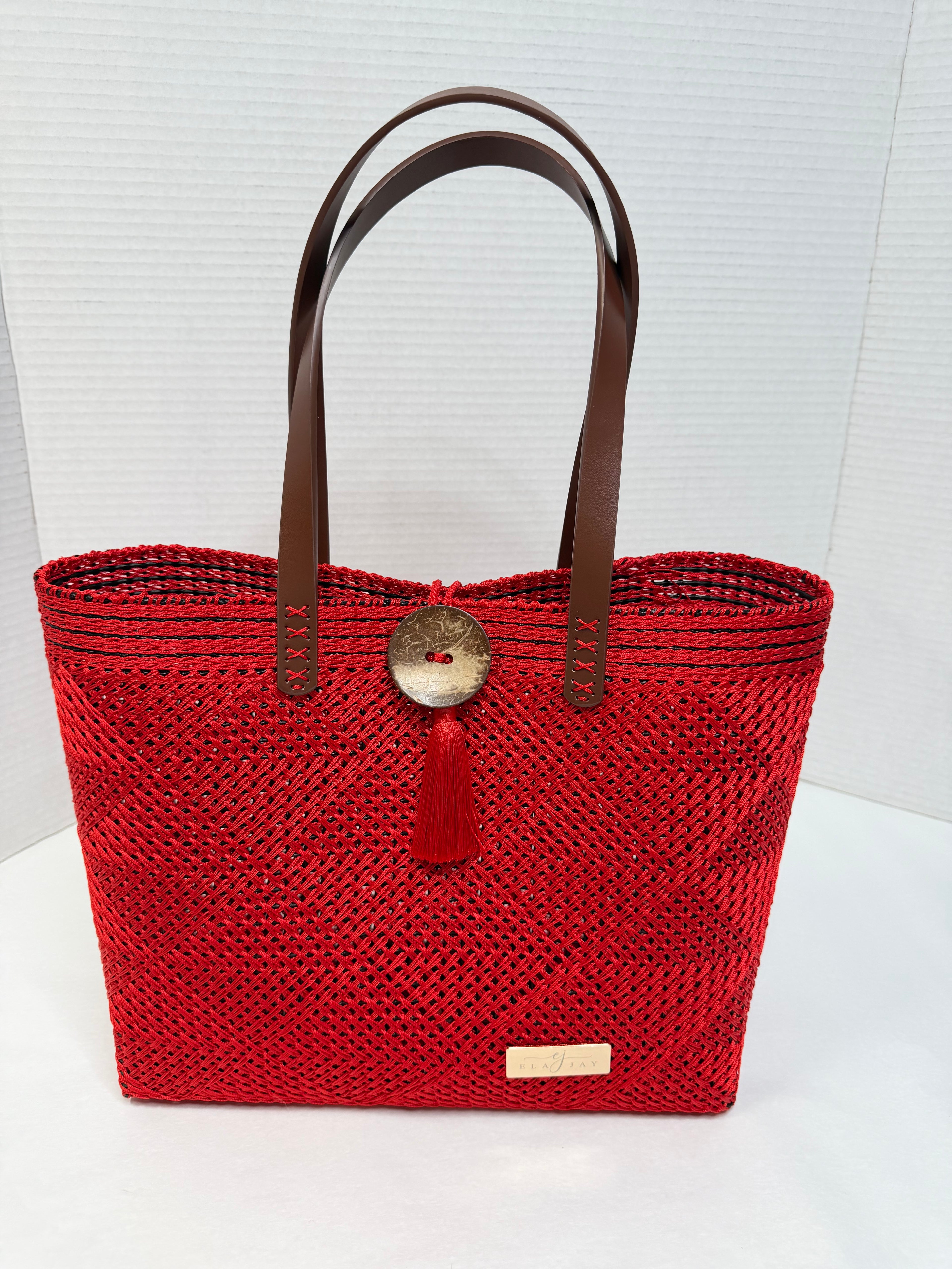 Jayne Signature Button Tote Bag