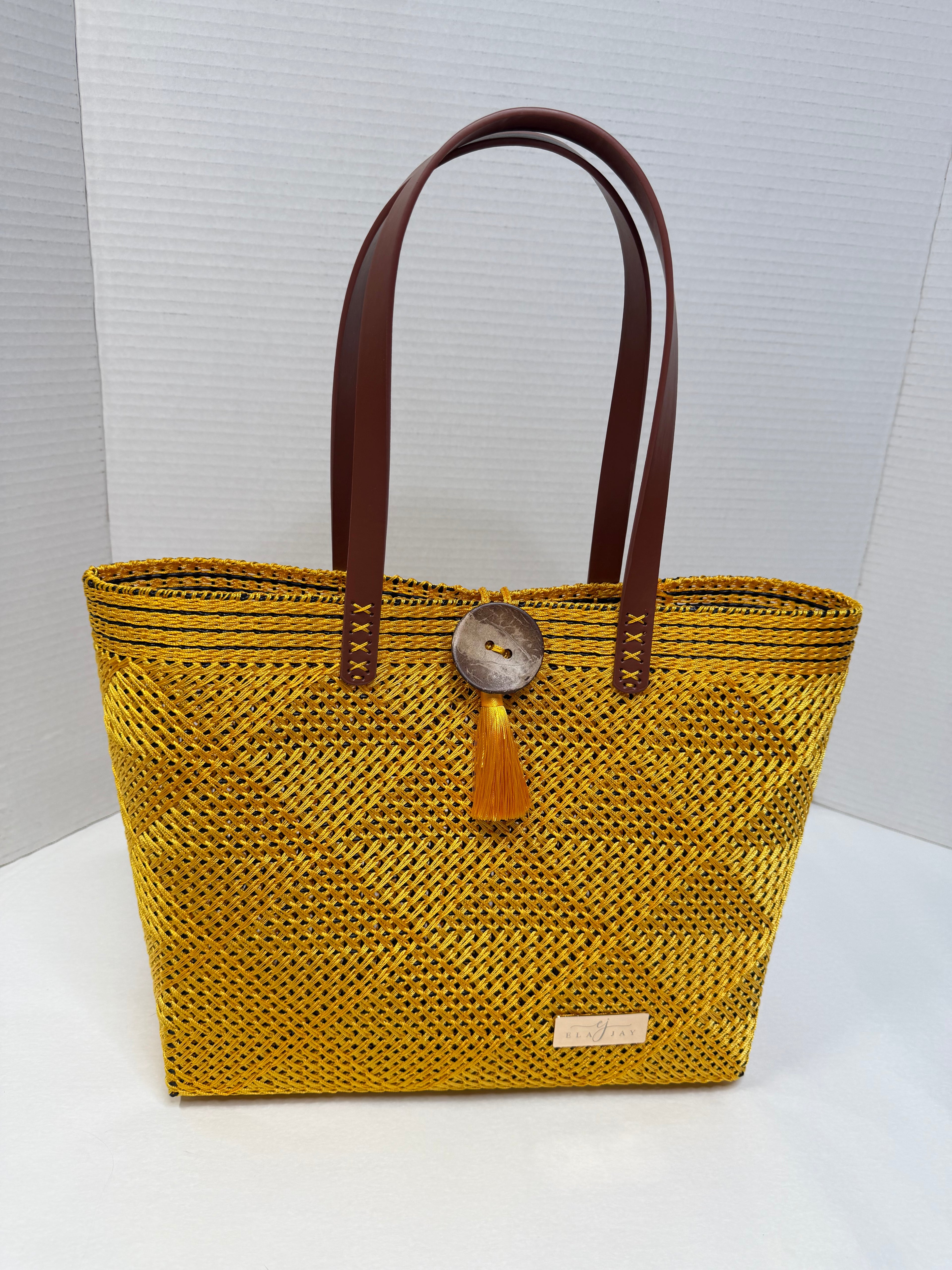 Jayne Signature Button Tote Bag