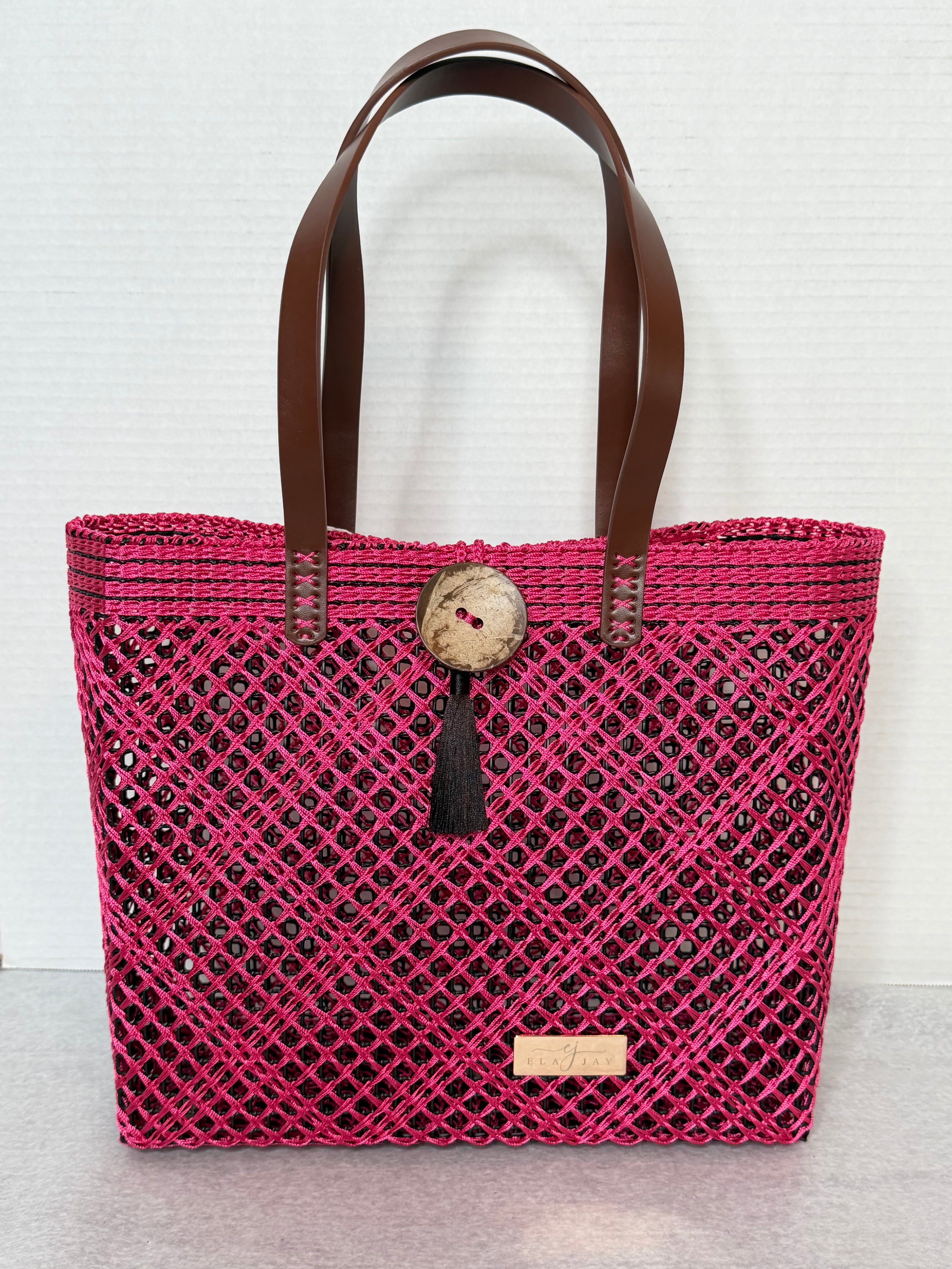 Pamela Signature Button Tote Bag