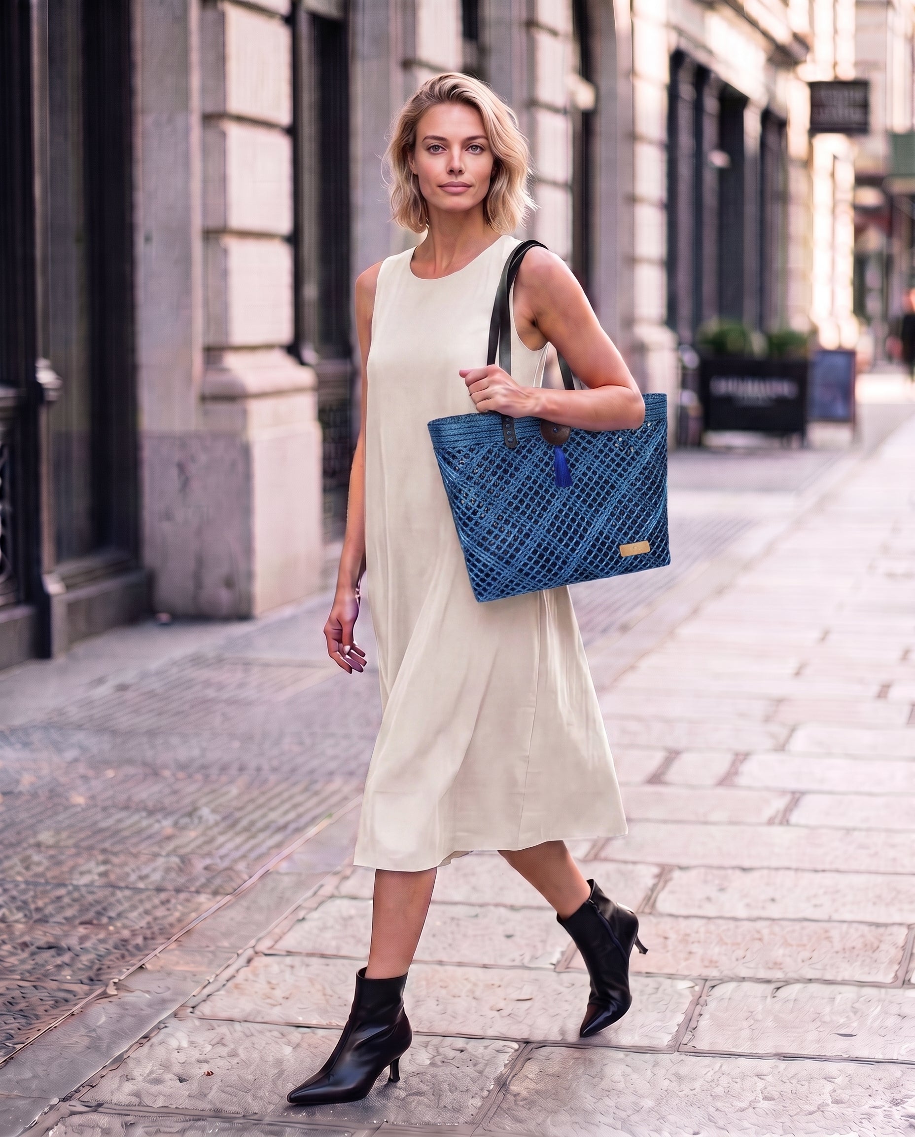 Pamela Signature Button Tote Bag