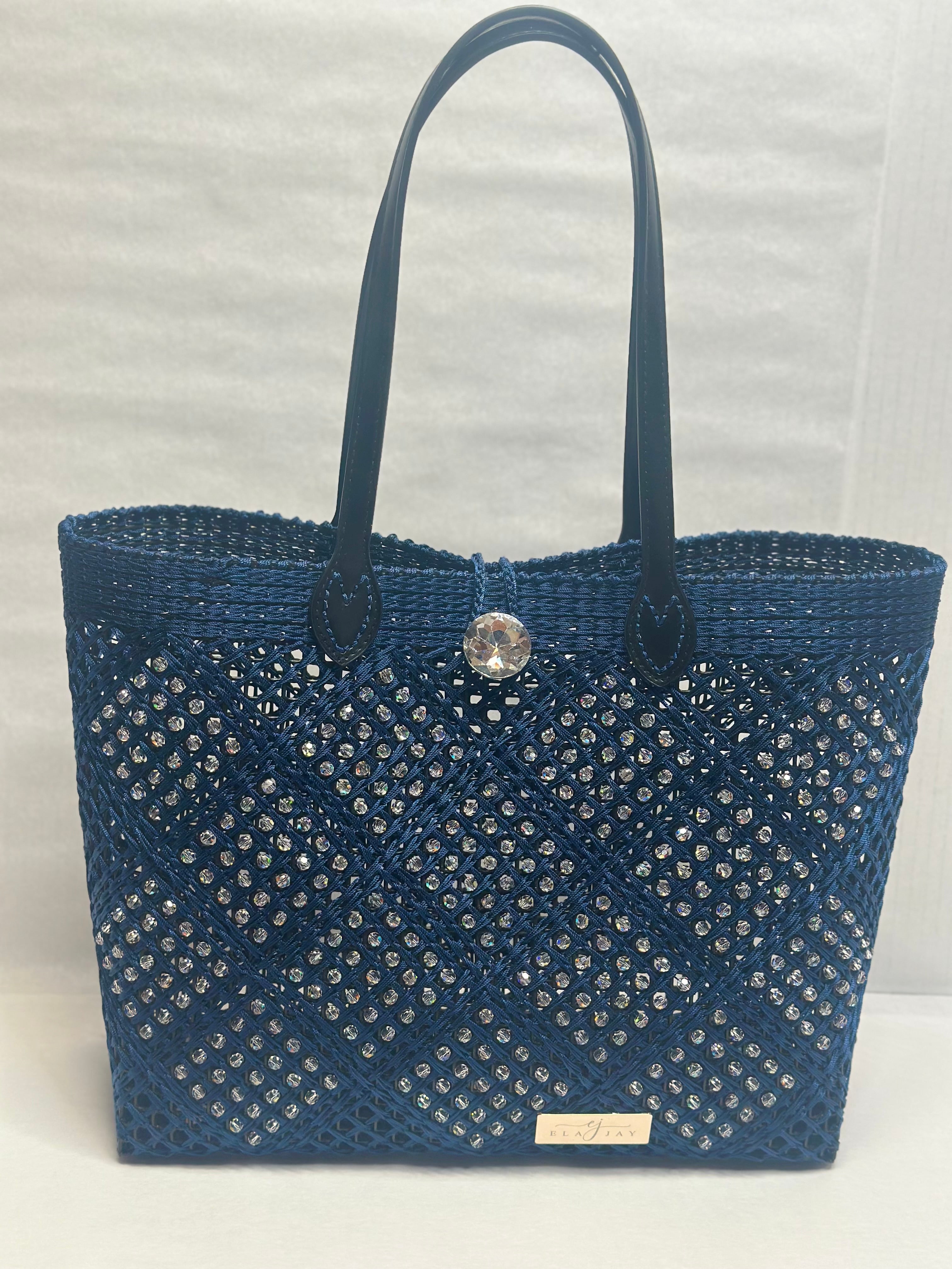 Pamela Austrian Crystal Signature Button Tote Bag